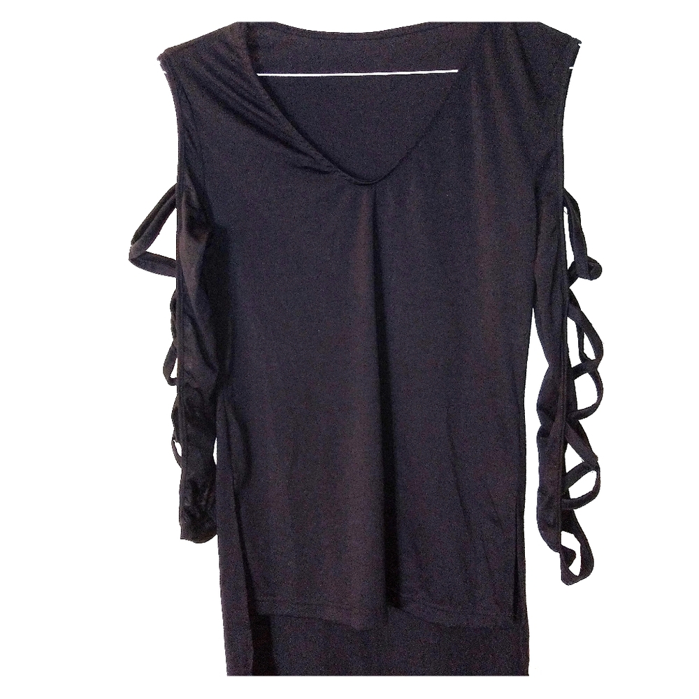 NWOT Cold Shoulder High Low Blouse Cutout Sleeves